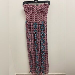 Xhilaration Pink Maxi Dress, lightweight flow skirt, length 44”, small